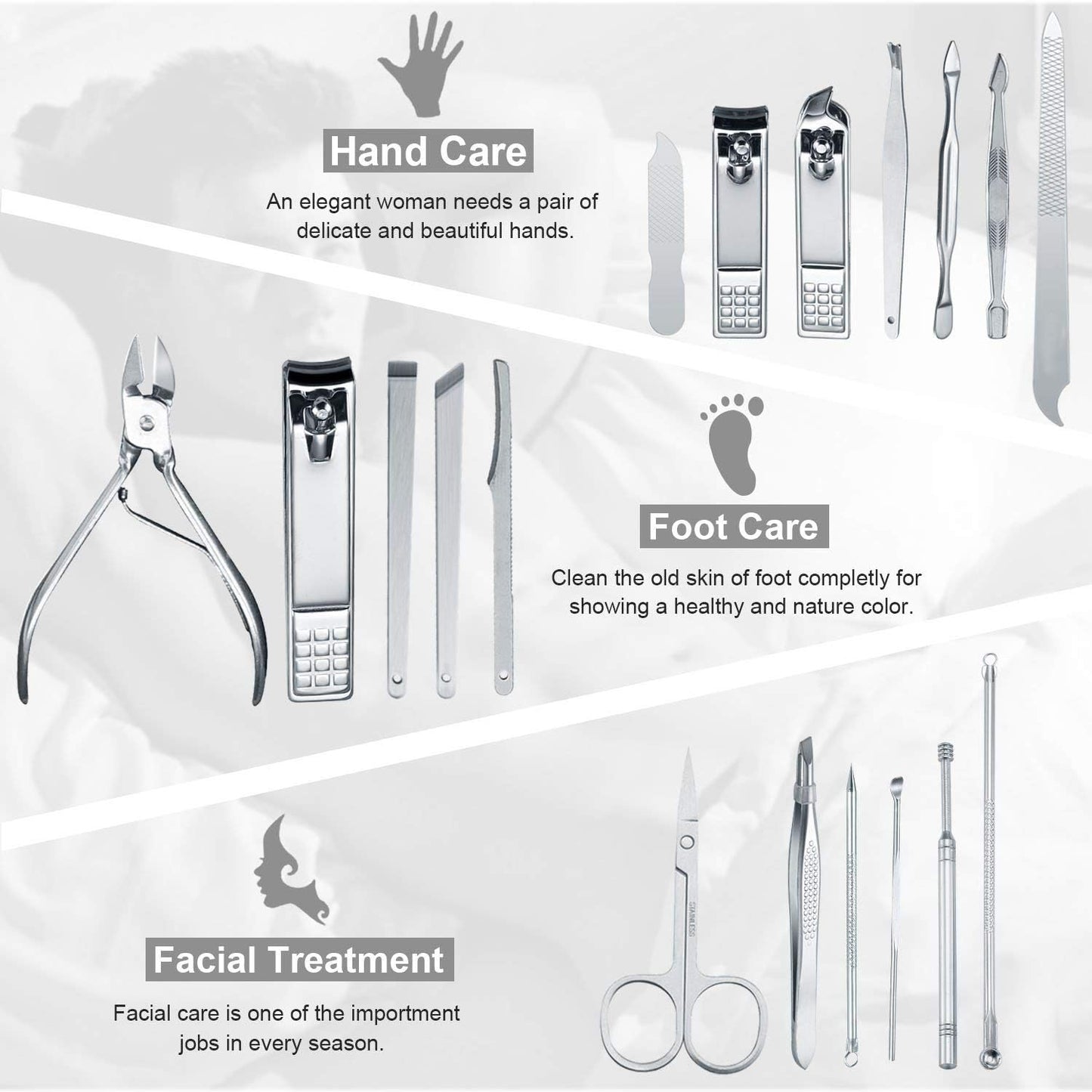 18PCS Manicure Nail Clippers Set