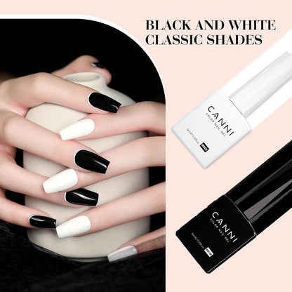 Black and White Gel Nail Polish Set
