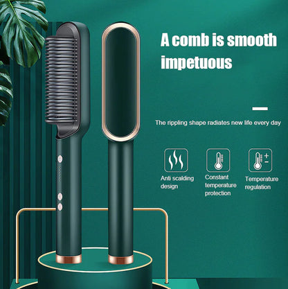 2-in-1 Negative Ion Hair Straightener Comb