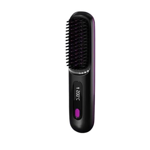 2-in-1 Wireless Hair Straightener & Curler Brush