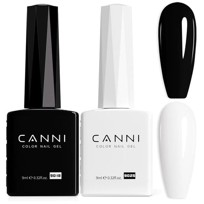 Black and White Gel Nail Polish Set